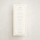 "Formally" - Foil-Pressed Menus in Mist by Sarah Brown - Front