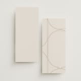"oval" - Foil-Pressed Menus in Sandstone by Lori Wemple - Back of Card Options