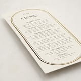 "oval" - Foil-Pressed Menus in Sandstone by Lori Wemple - Detail
