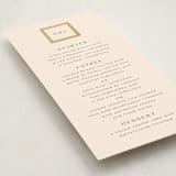 "Framed Photo" - Foil-Pressed Menus in Latte by Stacy Maalouf - Detail