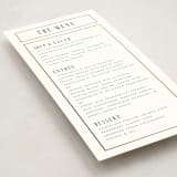 "Documentary" - Foil-Pressed Menus in Lily by Heather Schertzer - Detail