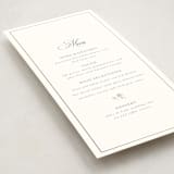 "Here With You" - Foil-Pressed Menus in Classic Bride by Design Lotus - Detail