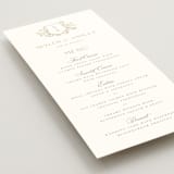"floral crest" - Foil-Pressed Menus in Champagne by Cass Loh - Detail