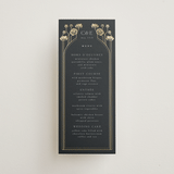 "Nouveau flowers" - Foil-Pressed Menus in Navy by Ana de Sousa - Front