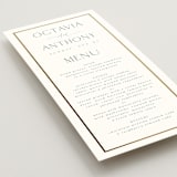 "Regal" - Foil-Pressed Menus in Porcelain by Nicole Walsh - Detail