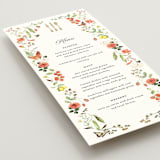 "Fleur" - Foil-Pressed Menus in Verona Sunset by Sarah Knight - Detail