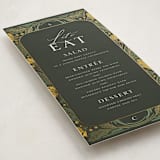 "Embellished" - Foil-Pressed Menus in Buttercup by Jen Owens - Detail