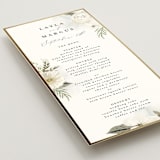 "Classic Love" - Foil-Pressed Menus in Vanilla by Susan Moyal - Detail