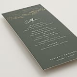 "Peaks" - Foil-Pressed Menus in Hunter by Sarah Brown - Detail