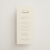 "Branched" - Foil-Pressed Menus in Almond by Brianne Larsen - Front