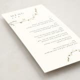 "Vine Wrap" - Foil-Pressed Menus in Cotton by Amy Kross - Detail