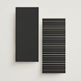 "Timeless Charm" - Foil-Pressed Menus in Charcoal by Lucrecia Caporale - Back of Card Options