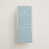 "Polished" - Foil-Pressed Menus in Powder Blue by Jennifer Postorino - Front