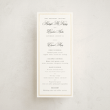 "Traditionalist" - Foil-Pressed Menus in Snow by Sarah Brown - Front