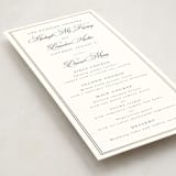 "Traditionalist" - Foil-Pressed Menus in Snow by Sarah Brown - Detail