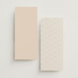 "Simple Seashell" - Foil-Pressed Menus in Sand by Hannah Bowman - Back of Card Options
