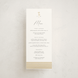 "Palm Monogram" - Foil-Pressed Menus in Stone by Olivia Raufman - Front