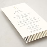 "Palm Monogram" - Foil-Pressed Menus in Stone by Olivia Raufman - Detail