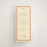 "Woven" - Foil-Pressed Menus in Navy by Baumbirdy - Front