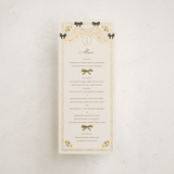 "Tuileries" - Foil-Pressed Menus in Golden by Claudia Orengo - Front