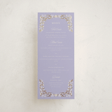 "FairyTale.." - Foil-Pressed Menus in Heather by Vera Lim - Front