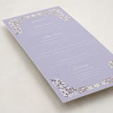 "FairyTale.." - Foil-Pressed Menus in Heather by Vera Lim - Detail