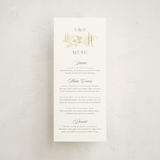 "Country Elegance" - Foil-Pressed Menus in Sage by Lucrecia Caporale - Front