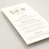 "Country Elegance" - Foil-Pressed Menus in Sage by Lucrecia Caporale - Detail