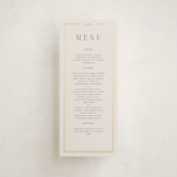 "Grace" - Foil-Pressed Menus in Champagne by Nicole Walsh - Front