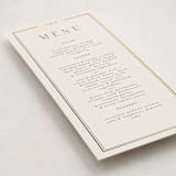 "Grace" - Foil-Pressed Menus in Champagne by Nicole Walsh - Detail