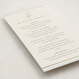 "Emma" - Foil-Pressed Menus in Provincial by Angela Thompson - Detail