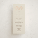 "Shining Florals" - Foil-Pressed Menus in Almond by frau brandt - Front