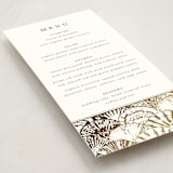 "By the Seashore" - Foil-Pressed Menus in Pearl by Maria Alou - Detail