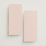"Scallop Monogram" - Foil-Pressed Menus in Rose Quartz by Emily Betts - Back of Card Options