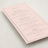 "Scallop Monogram" - Foil-Pressed Menus in Rose Quartz by Emily Betts - Detail