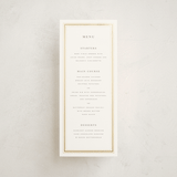"Hampton" - Foil-Pressed Menus in Chantilly by Wildfield Paper Co - Front