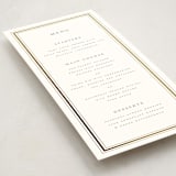 "Hampton" - Foil-Pressed Menus in Chantilly by Wildfield Paper Co - Detail
