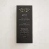 "Emilie" - Foil-Pressed Menus in Noir by Randi Cirelli - Front