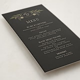 "Emilie" - Foil-Pressed Menus in Noir by Randi Cirelli - Detail