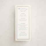 "Aurelia" - Foil-Pressed Menus in Dusty Blue by Janean Hinger - Front