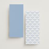 "Aurelia" - Foil-Pressed Menus in Dusty Blue by Janean Hinger - Back of Card Options
