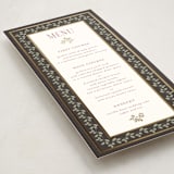 "Flouriishing" - Foil-Pressed Menus in Blush by Susan Moyal - Detail
