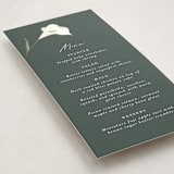 "Elegant Lillies" - Foil-Pressed Menus in Forest by Stacey Meacham - Detail