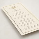 "Seaside" - Foil-Pressed Menus in Champagne by Griffinbell Paper Co. - Detail