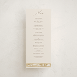"Cultured Element" - Foil-Pressed Menus in Sahara by David Michuki - Front