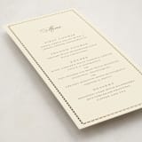 "Ahlum" - Foil-Pressed Menus in Champagne by Deynaaz Daraei - Detail