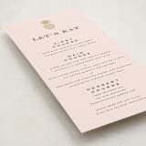 "tropical getaway" - Foil-Pressed Menus in Blush by Laura Hamm - Detail