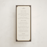 "Arch Frame" - Foil-Pressed Menus in Cognac by Emily Betts - Front