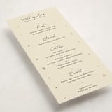 "Written in the Stars" - Foil-Pressed Menus in Noir by Ani Somi - Detail
