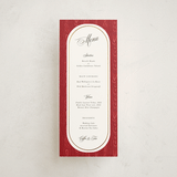 "Moiré" - Foil-Pressed Menus in Crimson by Studio Suku - Front